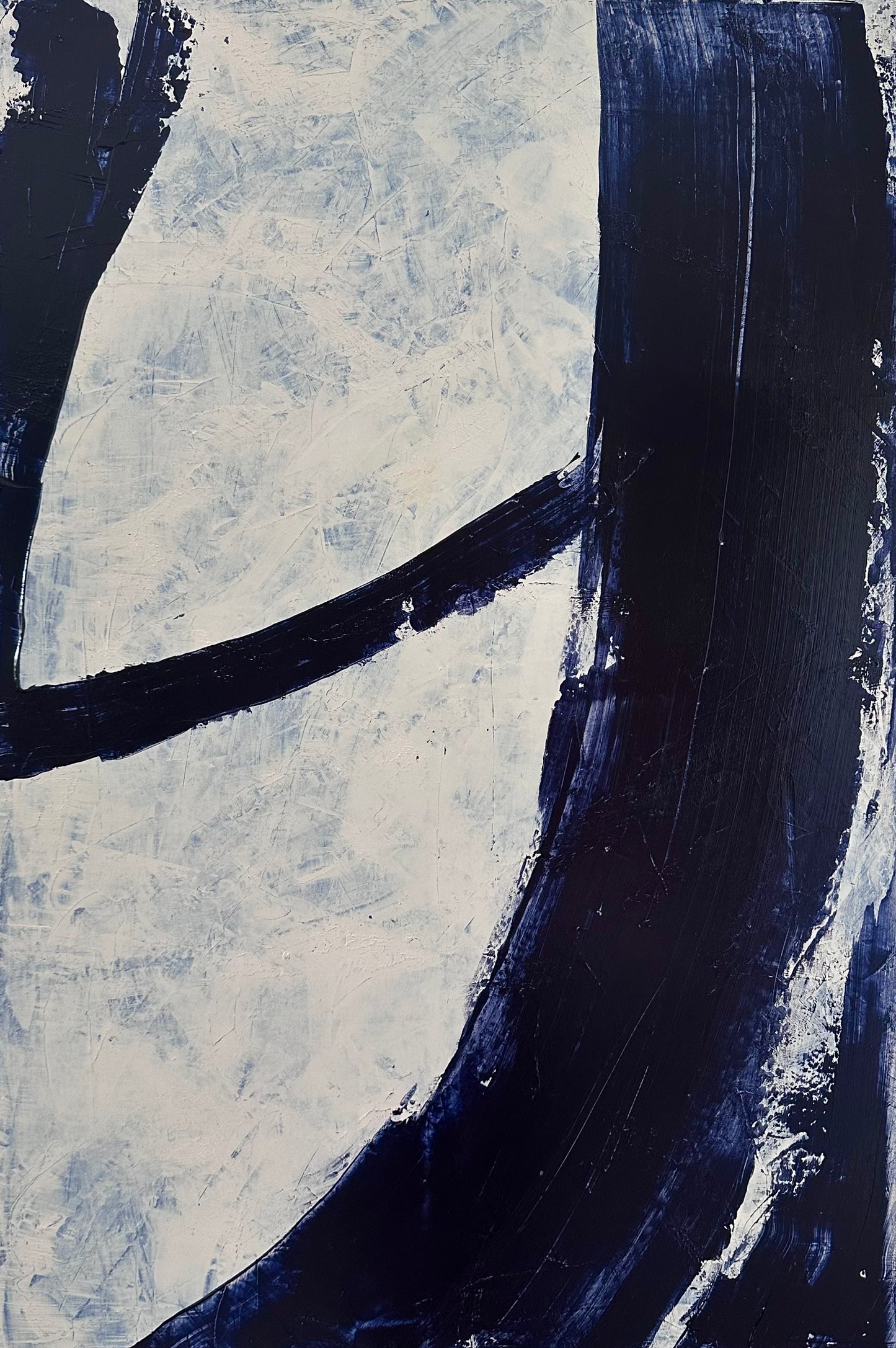 Abstract Acrylic Painting Midnight Blue