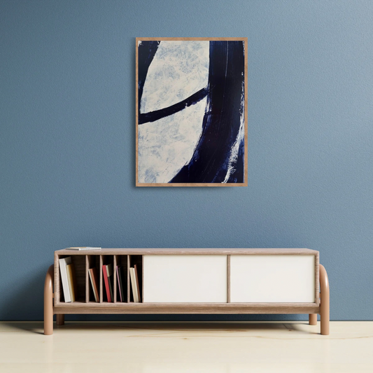 Abstract Acrylic Painting Midnight Blue