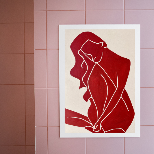 Abstract Woman Figure Painting