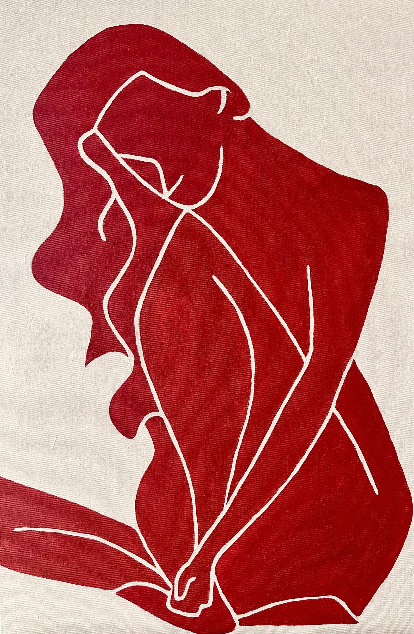 Abstract Woman Figure Painting
