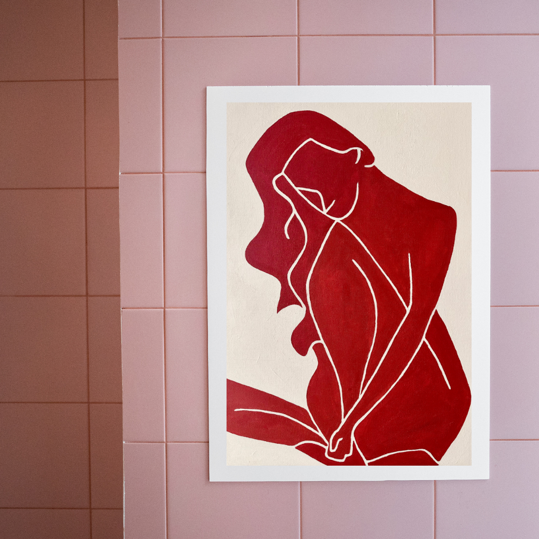 Abstract Woman Figure Painting