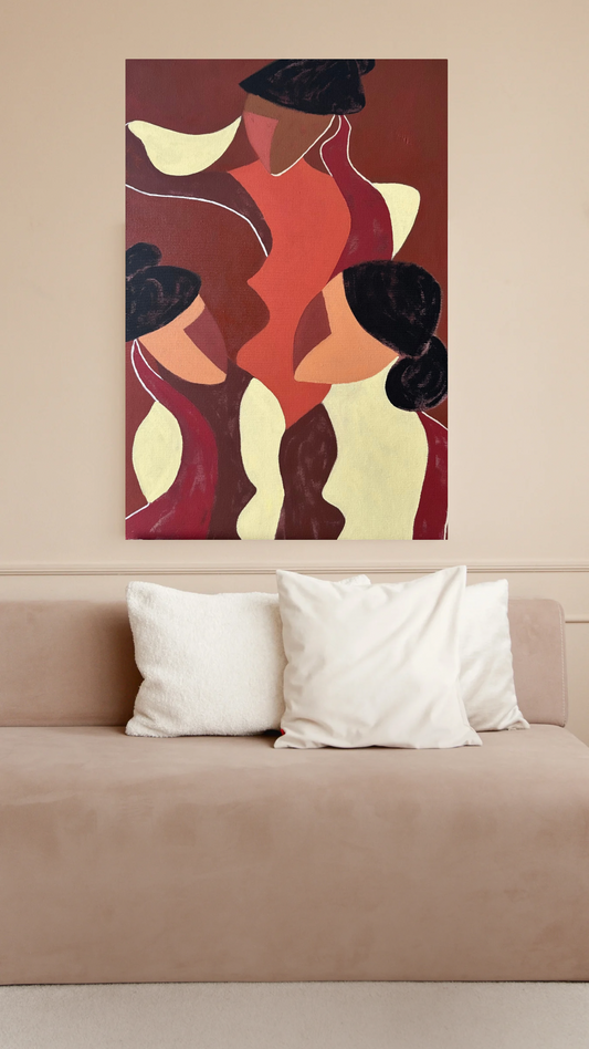Acrylic Painting (3 women)